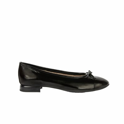 Brunate Lambskin Fodrade Platta Shoes Platta Skor Dam Svarta | KYM-197043