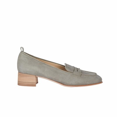Brunate Loafer With A Sportiga Heel Pumps Dam Grå | FSP-694538
