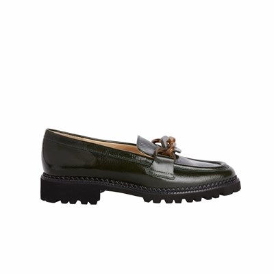 Brunate Loafer With Accessory Platta Skor Dam Gröna | WMT-802743