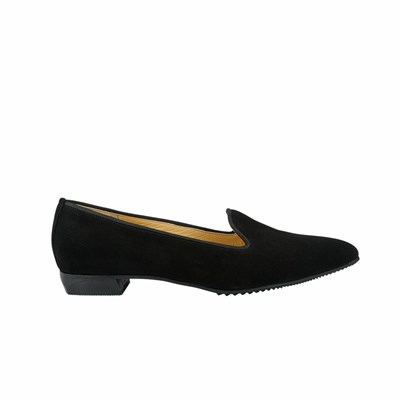 Brunate Pointy Tofflor Trend Platta Platta Skor Dam Svarta | QFD-317685