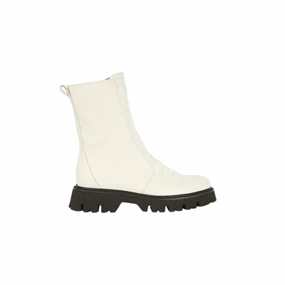 Brunate Quiltad Platta Skor Dam Vita | UFI-513897