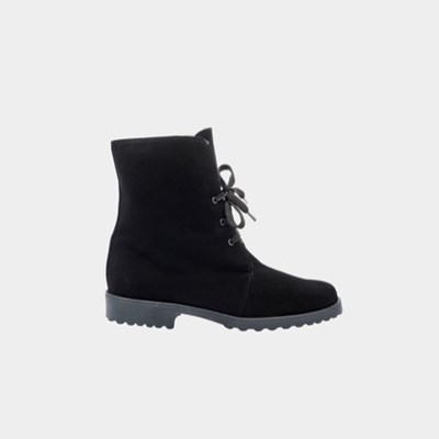 Brunate Spets Up Ankelboots Dam Svarta | TUK-765840