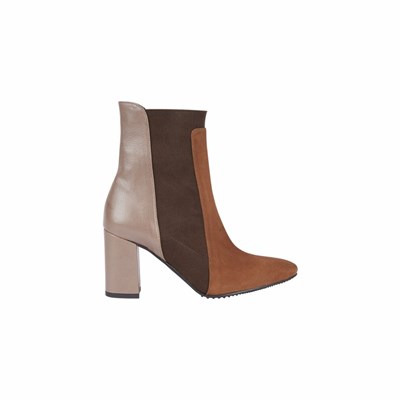 Brunate Stacked Heel And Elastic Ankelboots Dam Bruna | SPE-265937