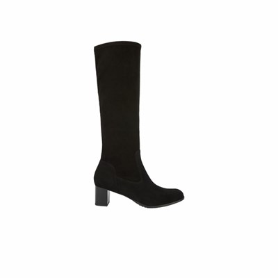 Brunate Stretch Boot Knähöga Stövlar Dam Svarta | DSF-207148