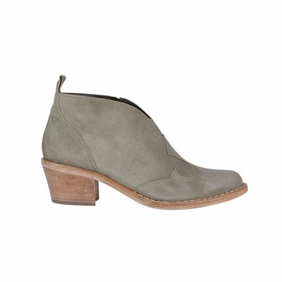 Brunate Western Boot Ankelboots Dam Olivgröna | CKG-031764